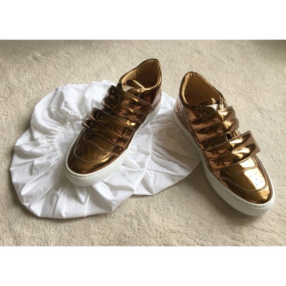 MAISON MARGIELA Mirrored Bronze Leather SNEAKERS - Picture 13 of 14
